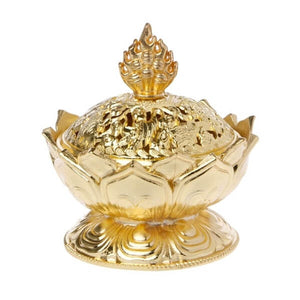 Incensário Flor de Lótus, Sândalo Aromático, Beleza Espiritual, Decoração Zen, Significado da Flor de Lótus, Aromaterapia Elegante, Incensário em Liga de Zinco, Meditação Tranquilizadora, Presente Espiritual, Estética e Significado, Decoração Espiritual, Incenso Relaxante, Flor de Lótus em Três Cores, Ambiente Sereno, Práticas de Bem-Estar, Incenso Aromático, Elegância Decorativa, Renascimento Espiritual, Aura Tranquilizadora, Design Único.