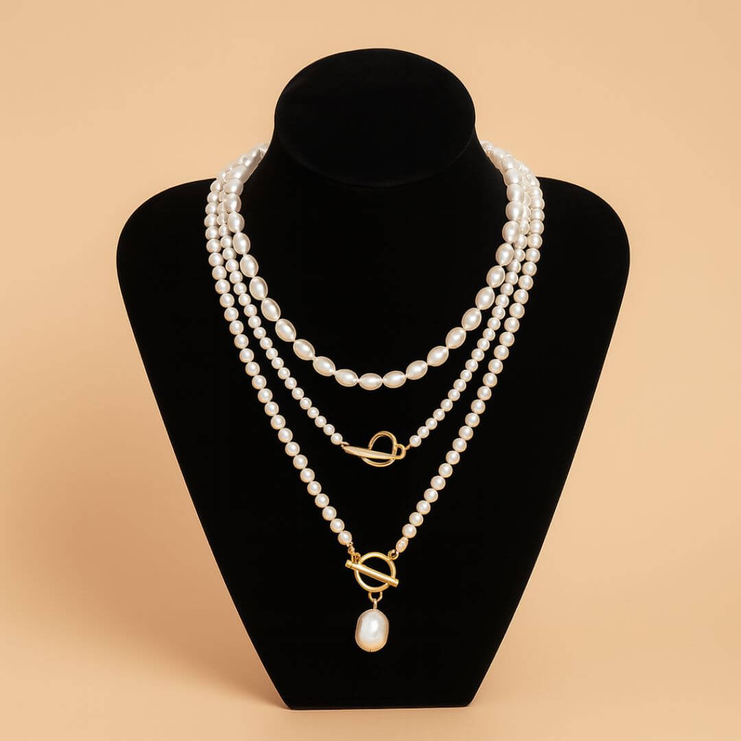 Conjunto de Colares Majestic Pearls - Compre 1 e Leve 3