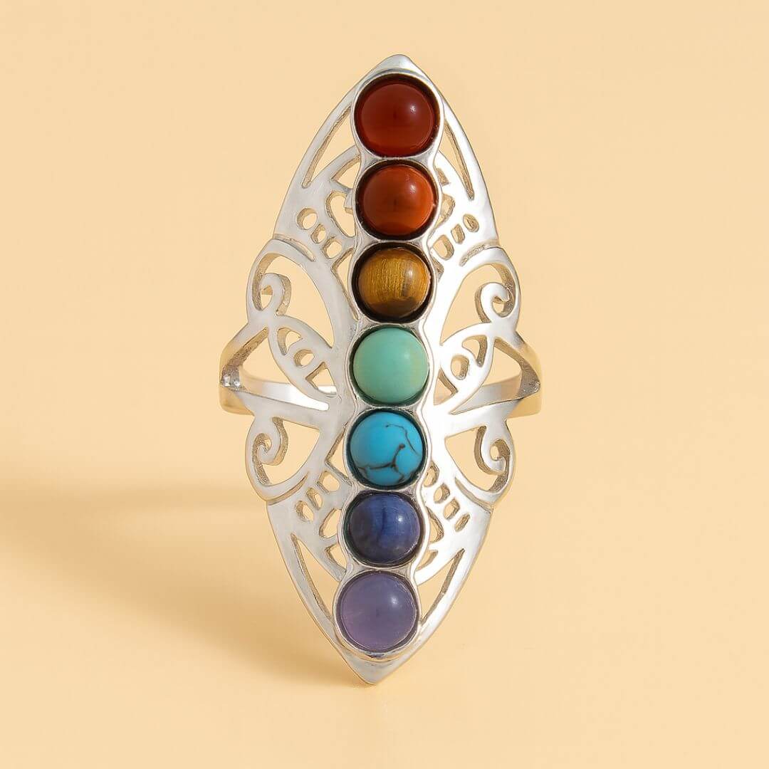 Anel Equilíbrio dos Chakras - Ajustável