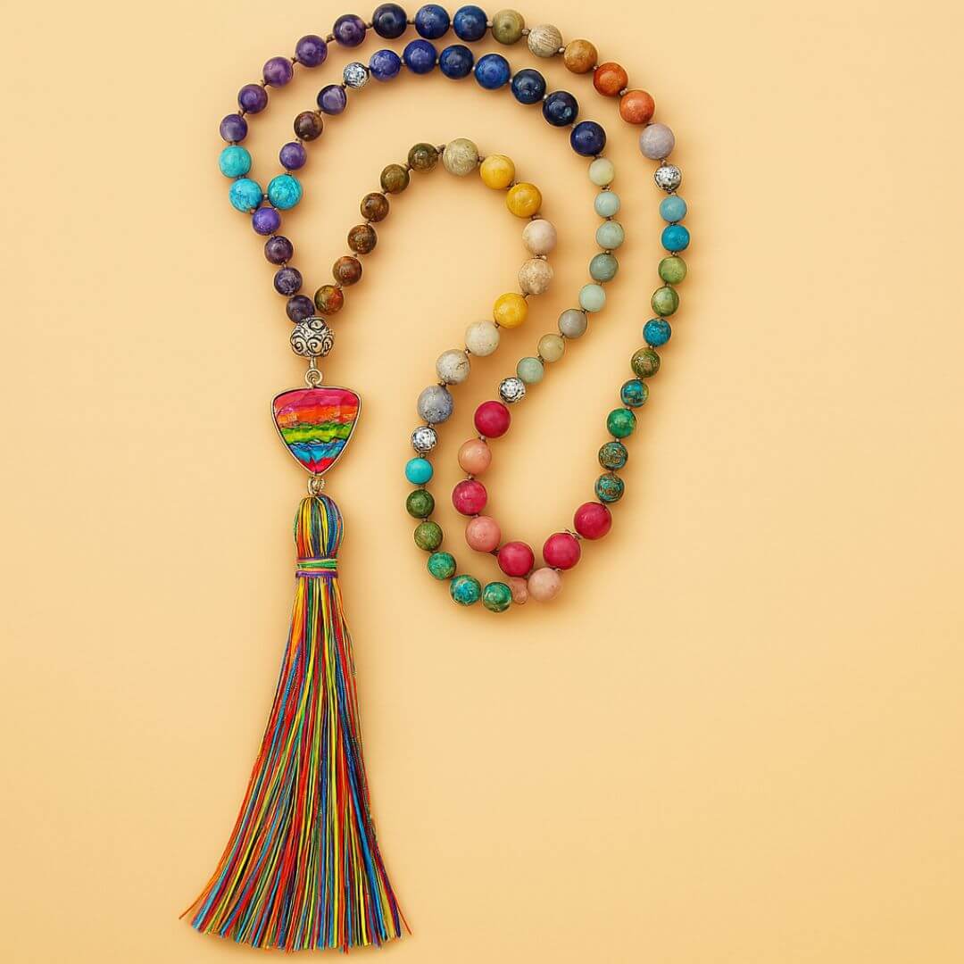 Japamala de 108 Contas da Ativação dos 7 Chakras