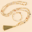 Japamala de 108 Contas + Pulseira da Pedra Natural Ágata. Promove a Cura Física e Estimula a Autoconfiança