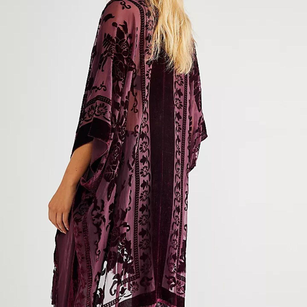 Kimono Feminino Boho Veludo