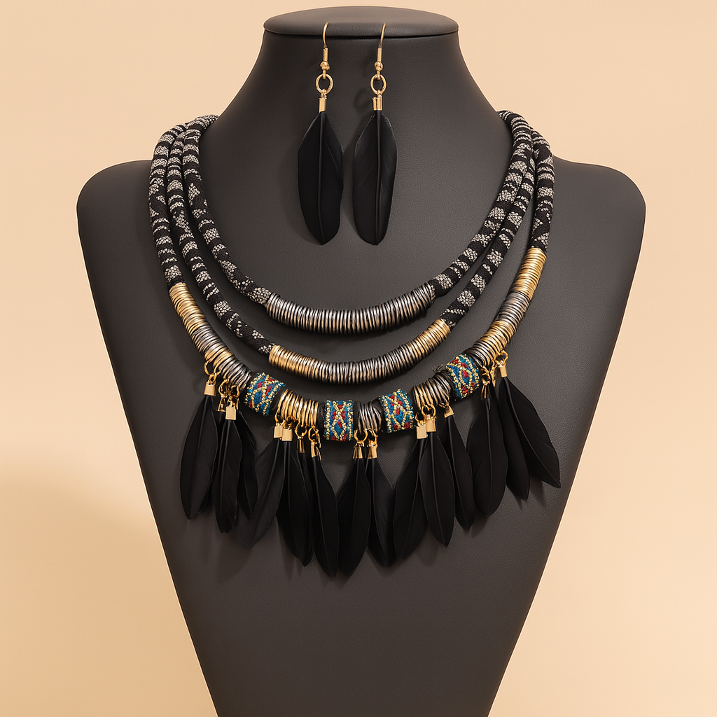 Kit Colar + Brinco Bohemia Vintage