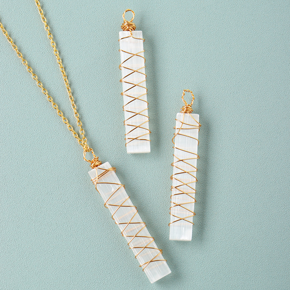 Colar de Selenita - Cristal de Purificação