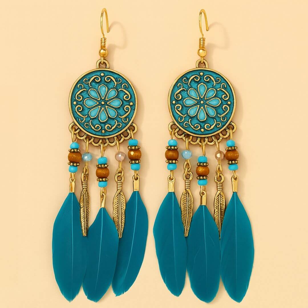 Brinco de Penas Boho dos Sonhos