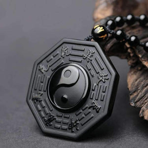Colar Masculino Obsidiana Yin e Yang