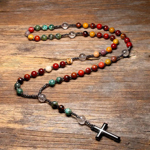 Terço de Pedras Naturais, Terço Igreja Católica, Rosário de Maria, terço de são miguel arcanjo, terço da divina providencia, Rosário, Mookaite, Envio Rápido, Parcelamento em até 12x, Entrega Grátis.