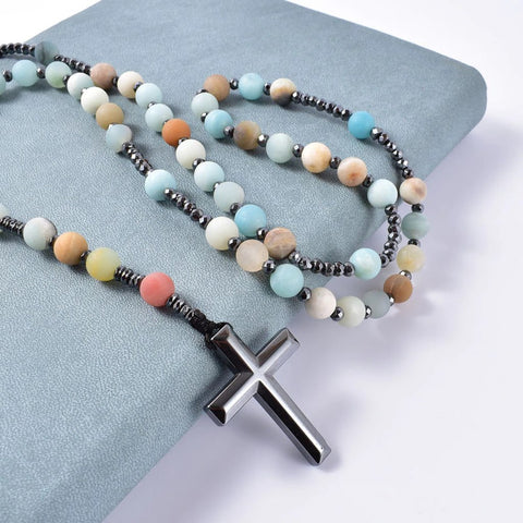 Terço de Pedras Naturais, Terço Igreja Católica, Rosário de Maria, terço de são miguel arcanjo, terço da divina providencia, Rosário, Mookaite, Envio Rápido, Parcelamento em até 12x, Entrega Grátis.