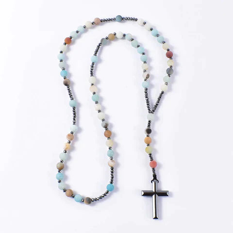 Terço de Pedras Naturais, Terço Igreja Católica, Rosário de Maria, terço de são miguel arcanjo, terço da divina providencia, Rosário, Mookaite, Envio Rápido, Parcelamento em até 12x, Entrega Grátis.