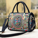 Bolsa Boho Chic Mandala Encantuz Bordada