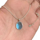 Colar de Prata Quartzo Azul