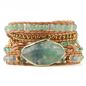 Bracelete de Pedra Natural Aventurina Equilíbrio Energético