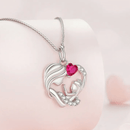 Colar Mãe e Filho, Joia Maternal, Presente para Mãe, Colar com Coração Vermelho, Jóia em Prata Esterlina, Laço Eterno, Colar de Proteção, Amor Incondicional, Acessório de Maternidade, Colar com Zircônia, Design Exclusivo, Jóia em Tom Preteado, Expressão de Carinho, Presente Significativo, Colar Elegante para Mães, Laço Mãe e Filho, Coração Vermelho em Zircônia, Colar Único, Jóia Feita com Amor, Declaração de Afeto.