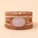 Bracelete do Amor Quartzo Rosa e Rodocrosita