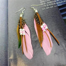 Brinco de Penas Indianas - Moda Verão