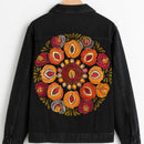 Jaqueta Jeans Feminina Boho Flor de Mandala
