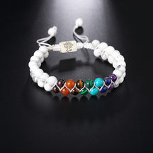 Pulseira 7 Chakras Dupla Camada - Auxilia na Meditação