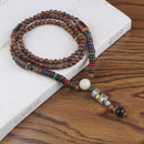 Colar de Contas de Madeira Artesanal