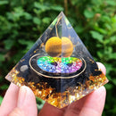  Orgonite, Pirâmide 7 Chakras, Energia Positiva, Decoração Energética, Pedras Naturais, Proteção Espiritual, Equilíbrio Energético, Olho de Tigre, Obsidiana Negra, Artesanal, Purificação do Ambiente, Terapia de Energia, Cascalho de Cristal, Harmonia Espiritual, Arte Energética, Meditação Guiada, Escudo Protetor, Beleza e Energia, Transformação do Ambiente, Proteção Contra Energias Negativa