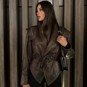 Jaqueta Feminina Vintage Brown