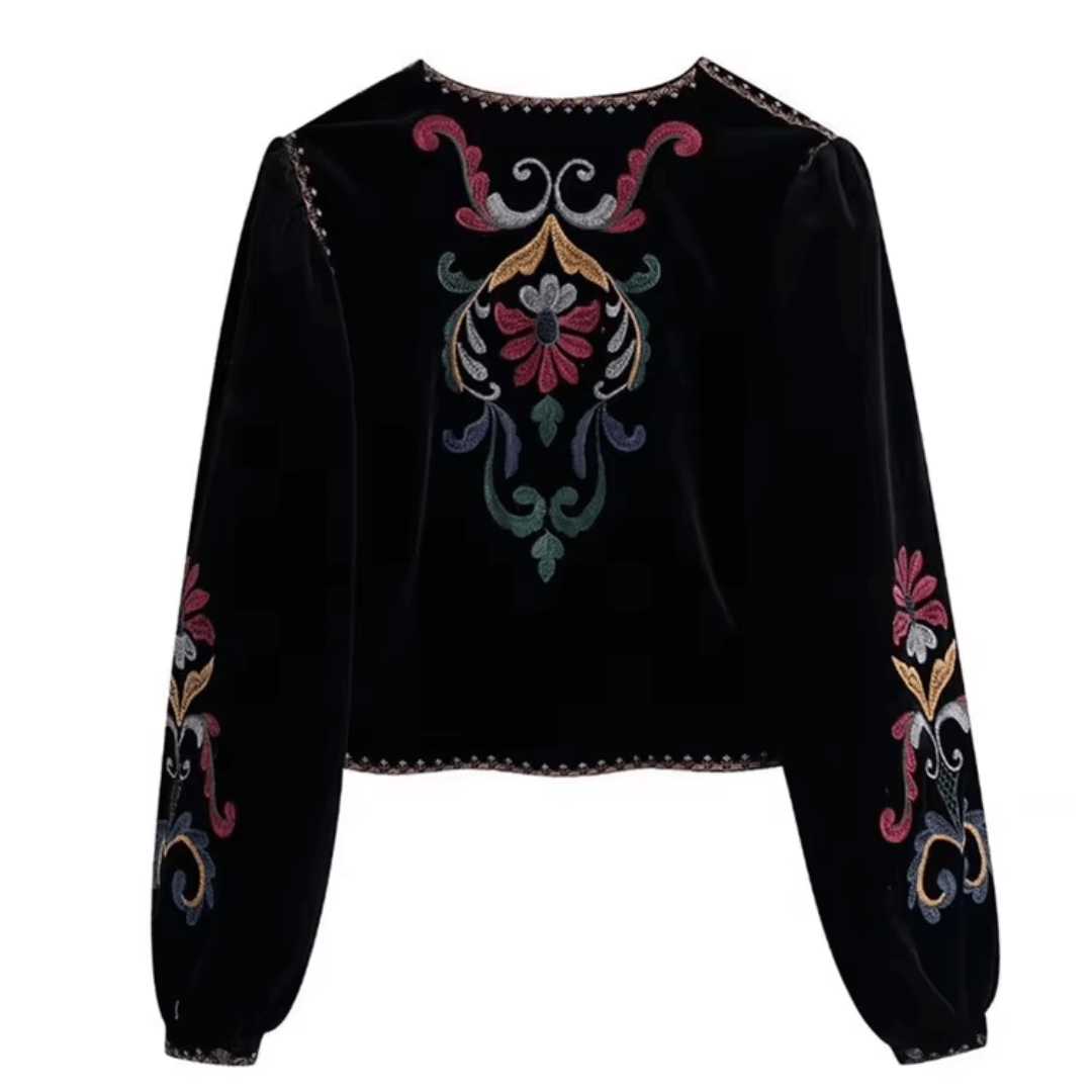 Jaqueta Feminina de Veludo Boho Hippie