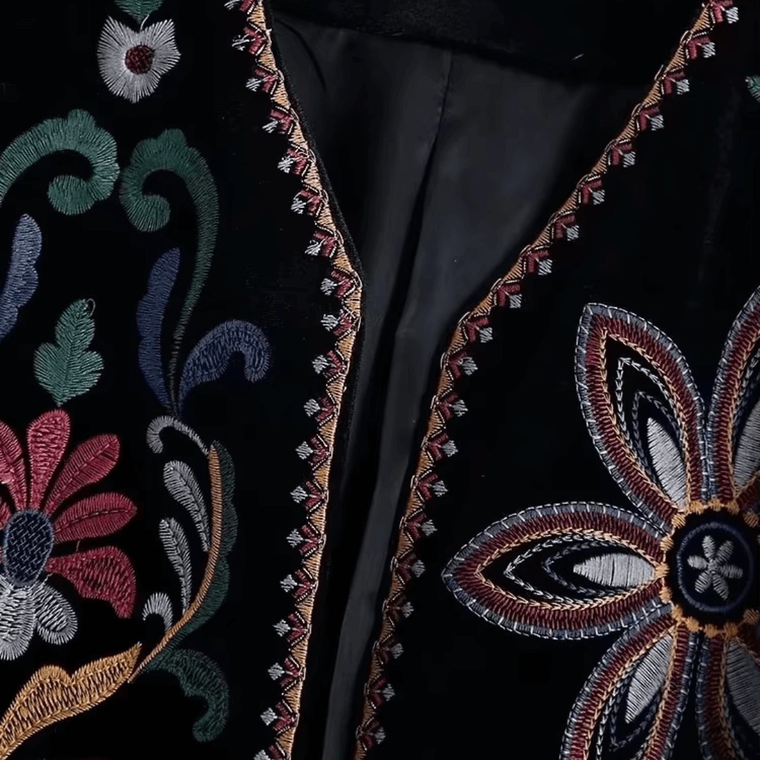 Jaqueta Feminina de Veludo Boho Hippie