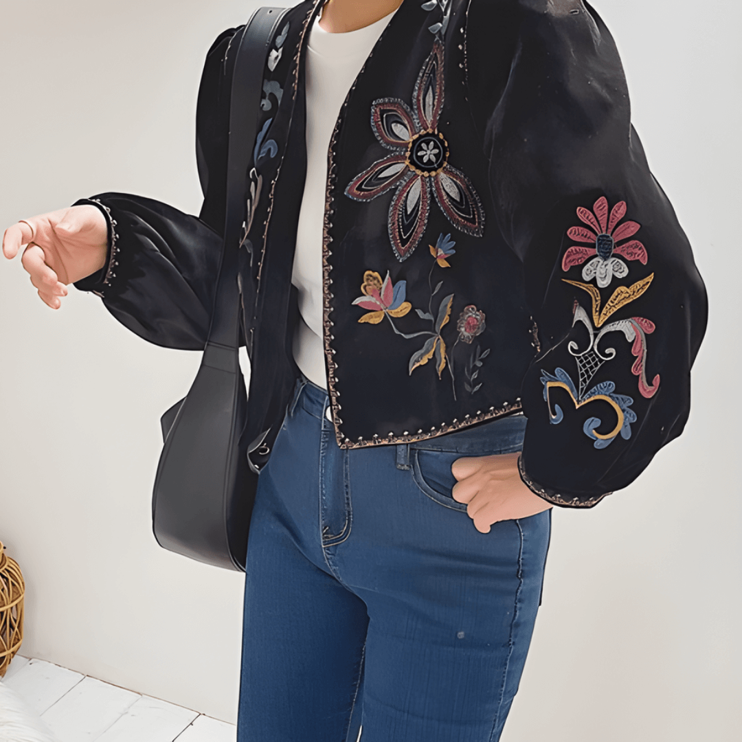 Jaqueta Feminina de Veludo Boho Hippie