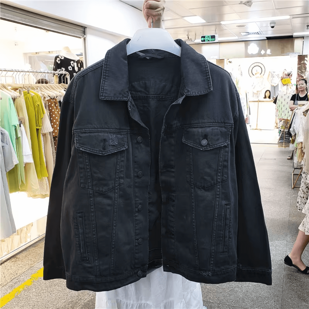 Jaqueta Jeans Feminina Boho Flor de Mandala