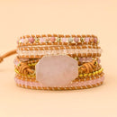 Bracelete do Amor Quartzo Rosa e Rodocrosita