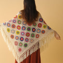 Poncho Feminino Boho Floral