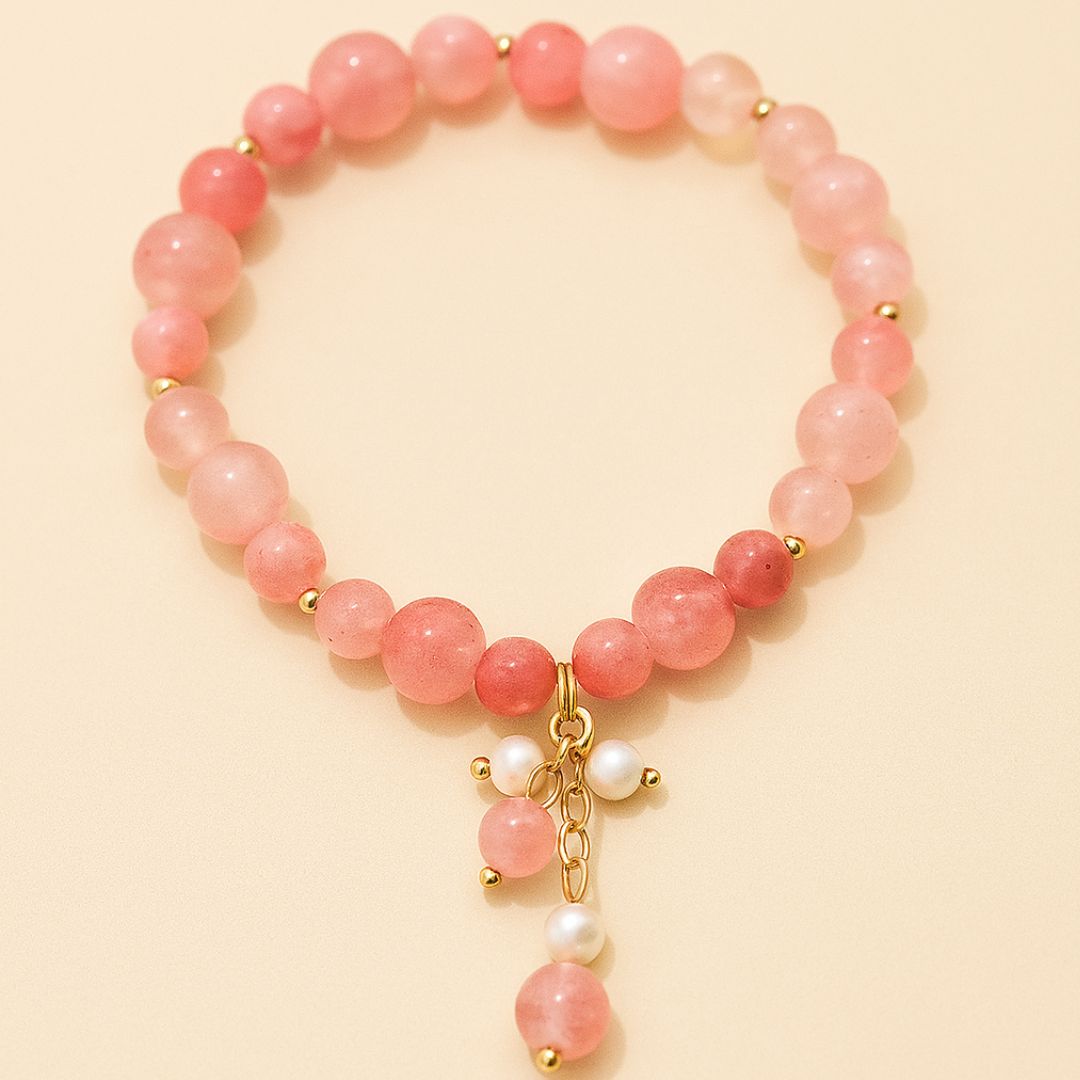 Pulseira Quartzo Rosa - Pedra do Amor