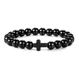 Pulseira de Pedras Naturais Sagrada Cruz