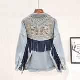 Jaqueta Jeans Bordada Boho Autentic