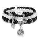 Trio de Pulseiras Feminina Elo de Lótus