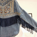 Jaqueta Jeans Bordada Boho Autentic