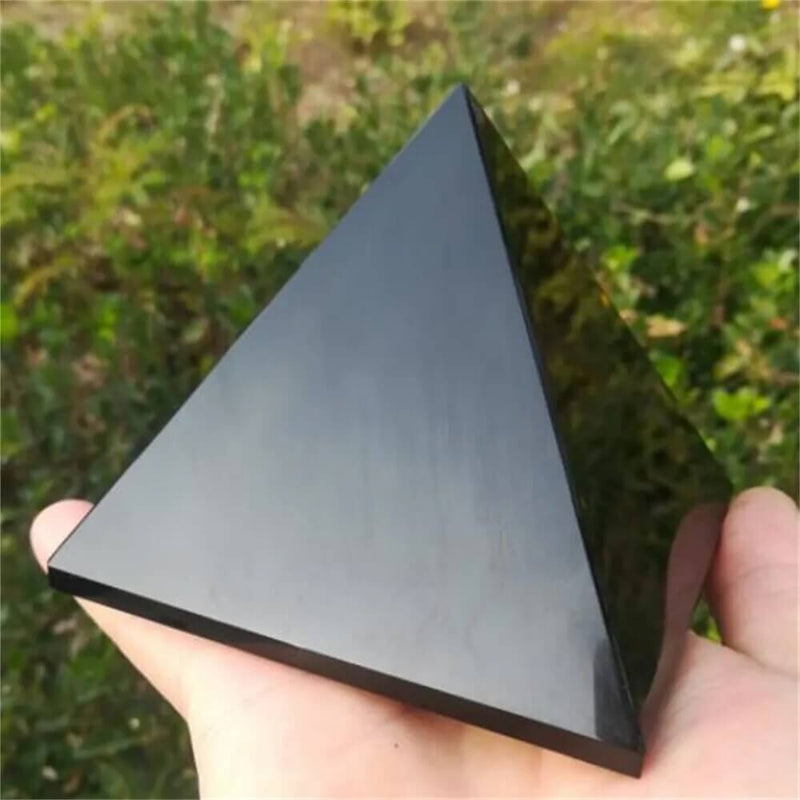 Pirâmide Orgonite de Obsidiana Negra - Limpeza Energética