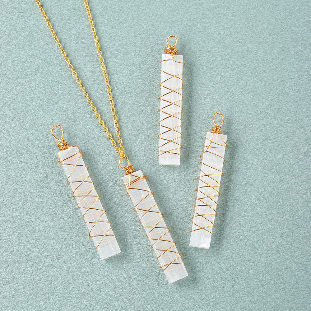 Colar de Selenita - Cristal de Purificação