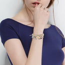 Pulseira Equilíbrio de Pedras Naturais - Flor de Margarida