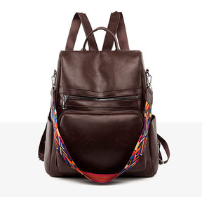 Mochila Feminina de Couro Versátil