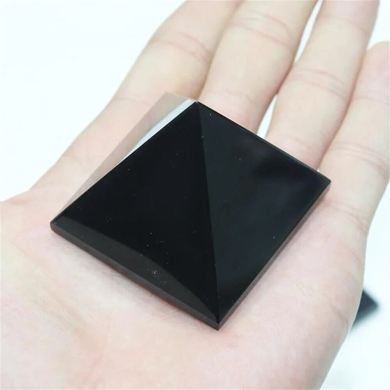 Pirâmide Orgonite de Obsidiana Negra - Limpeza Energética