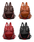 Mochila Feminina de Couro Versátil