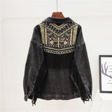 Jaqueta Jeans Bordada Boho Autentic