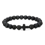 Pulseira de Pedras Naturais Sagrada Cruz