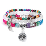 Trio de Pulseiras Feminina Elo de Lótus