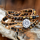 Pulseira de Olho de Tigre Elo da Coragem