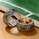 Anel da Riqueza e Prosperidade Feng Shui ajustável, banhado em prata 925, ideal para atrair prosperidade financeira e sucesso nos negócios