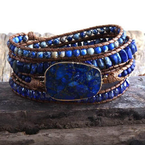Bracelete Pedra Lápis Lazuli - Sabedoria e Conhecimento