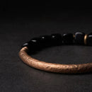Bracelete de Cobre e Obsidiana Natural