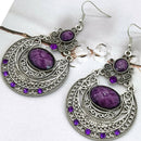 Brinco Feminino Pedras Preciosas Moda Vintage