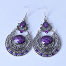 Brinco Feminino Pedras Preciosas Moda Vintage